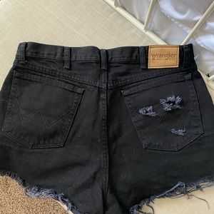 Wrangler Black denim shorts